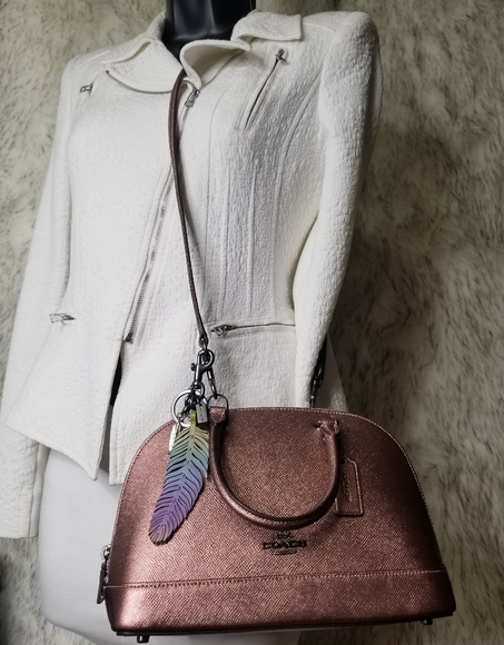 COACH Set 2p CONV. PURSE BAG + CHARM DESIGNER - Picture 4 of 10